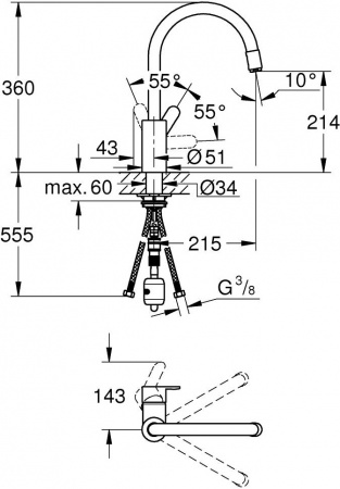  Grohe Eurostyle Cosmopolitan 31126004   