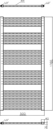 ����������������� ������������� Luxrad Regular 063888 116x50 L, �����, �������������� selmo pad