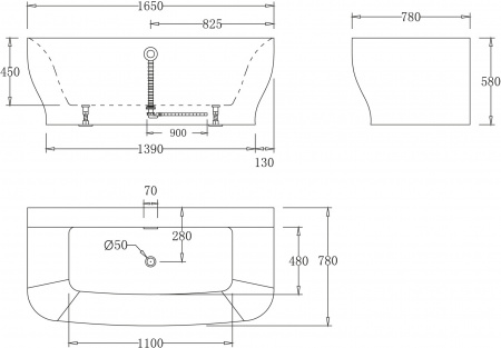 ��������� ����� BelBagno BB74-1650 165x70