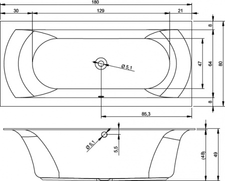 ��������� ����� Riho Linares Velvet 180x80
