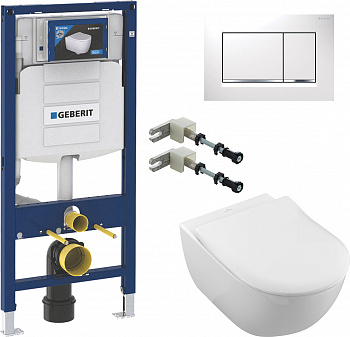 ��������  ������ ��������� Villeroy & Boch Subway 2.0 5614R2R1 alpin + �������� ��������� ��� ����������� Geberit Duofix 111.815.00.1 � ����� + ������� ����������� ��� �������� Geberit Duofix UP 320 111.300.00.5 + ������ �����