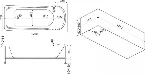 ��������� ����� Bas ������ 170x75