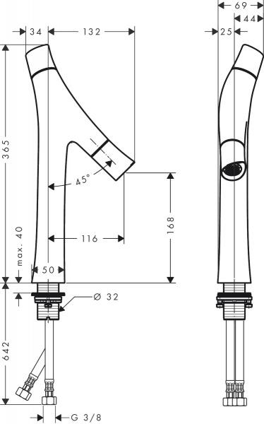 ��������� Axor Starck Organic 12012330 ��� ��������, ������������ ������ ����