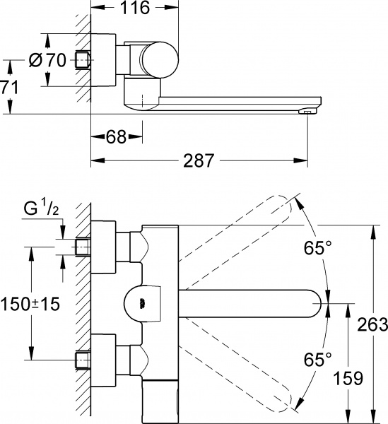 ��������� Grohe Eurosmart Cosmopolitan E 36332000 ��� ��������
