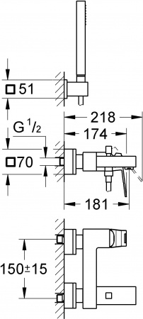 ��������� Grohe Eurocube 23141000 ��� ����� � �����