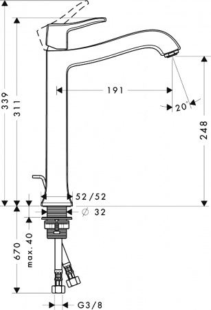 ��������� Hansgrohe Metris Classic 31078000 ��� ��������