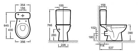 ����� ��� ������� Jacob Delafon Patio ETB212-00