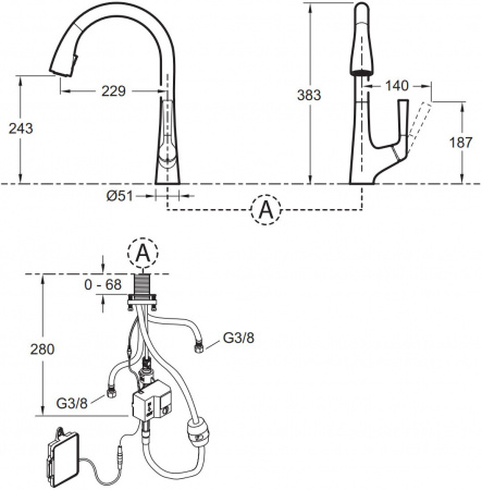��������� Jacob Delafon Malleco E77748-VS ��� �������� �����