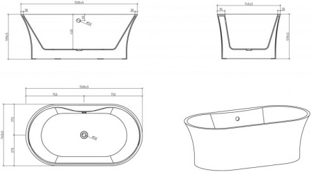 ��������� ����� BelBagno BB201-1500-800 150x80
