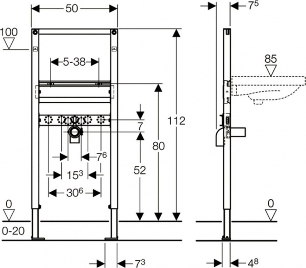 ������� ����������� ��� ������� Geberit Duofix 111.490.00.1