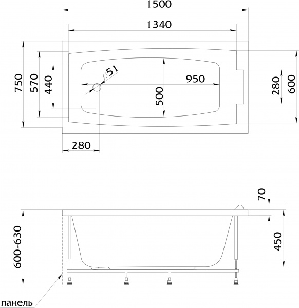 ��������� ����� Marka One Aelita 150x75, � ��������