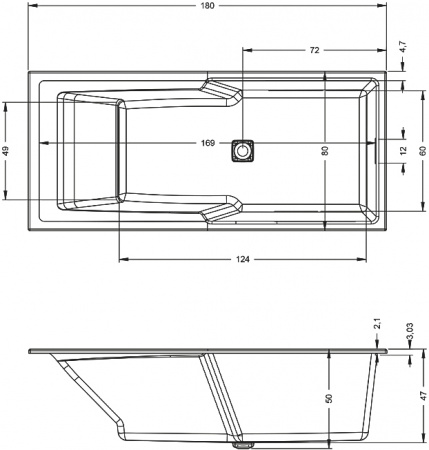 ��������� ����� Riho Still Shower led 180�80
