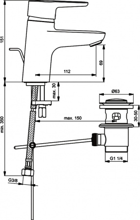 ��������� Ideal Standard Connect Blue B9914AA ��� ��������