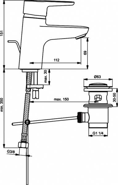 ��������� Ideal Standard Connect Blue B9914AA ��� ��������