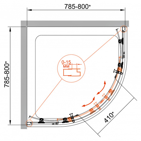 ������� ������ Cezares Eco R-2-80-P-Cr ������ punto
