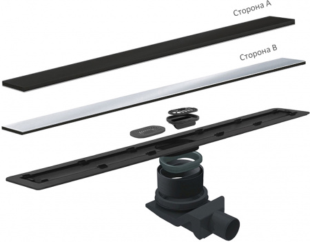   Pestan Confluo Frameless Line 300 black glass