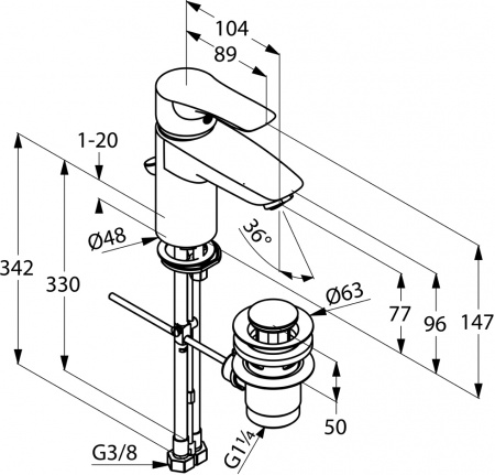 ��������� Kludi TERCIO XL 384840575 ��� ��������