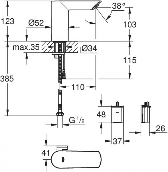 ���� Grohe Bau Cosmopolitan E 36452000 ��� ��������