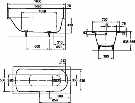 �������� ����� Kaldewei Advantage Saniform Plus 362-1 / 363-1 / � ��������� Easy-Clean