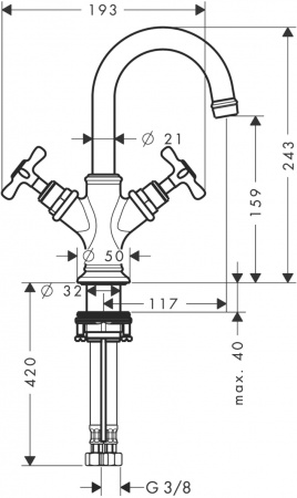 ��������� Axor Montreux 16505820 ��� ��������, ����������� ������