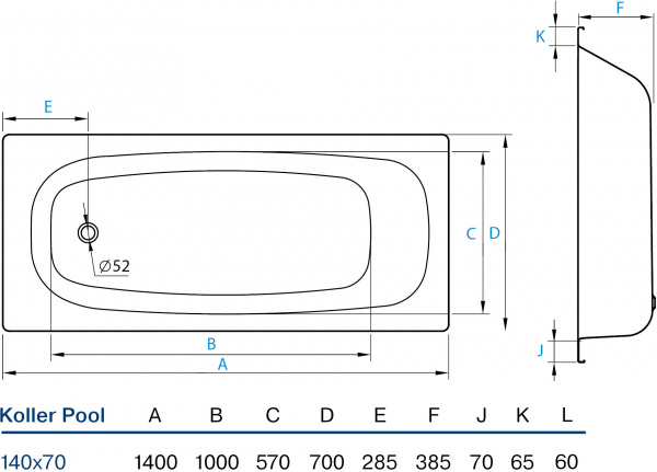 �������� ����� Koller Pool 140x70 ��