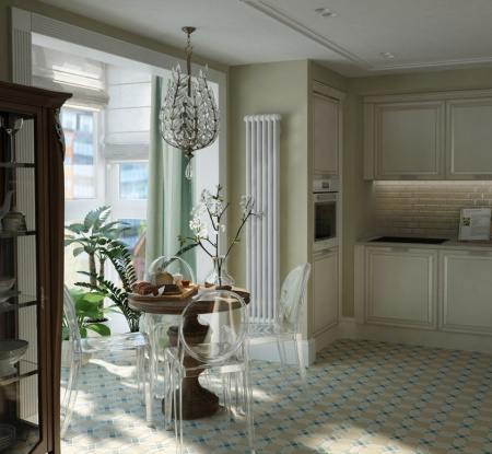 �������� �������� ������������ Zehnder Charleston 3180/10 1270 RAL 9016 3-� ���������, ����������� ������� 3/4