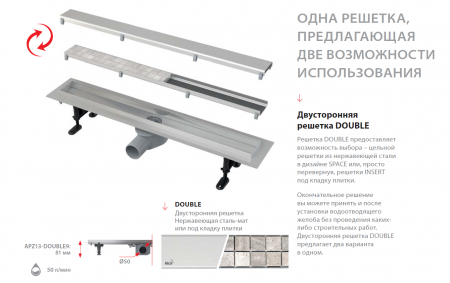 ������� ����� (����) �� ���������� Alcaplast APZ13-DOUBLE9 750 ��. ������� �������.