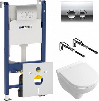 ��������  ������� ����������� ��� �������� Geberit Duofix Delta 458.124.21.1 3 � 1 � ������� ����� + ������ ��������� Villeroy & Boch O.novo 5688 H1 0