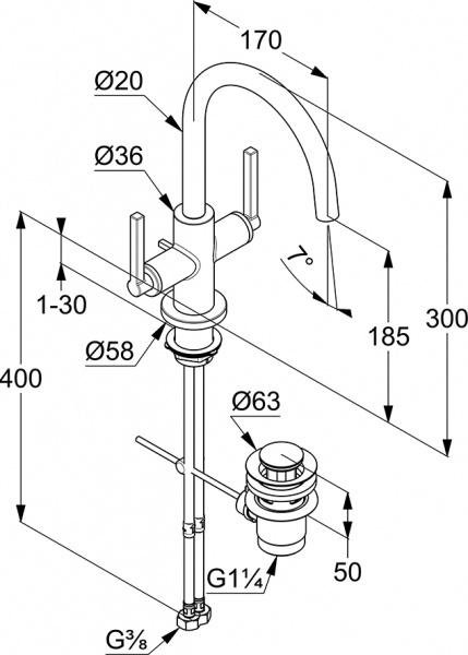 ��������� Kludi Nova Fonte Puristic 201180515 ��� ��������