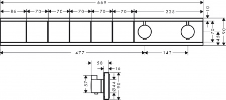 ��������� Hansgrohe RainSelect 15384000 ��� ����, ����