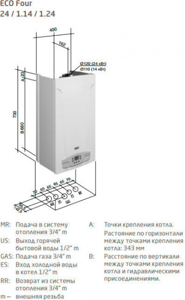������� ����� Baxi ECO Four 1.14 (6-14 ���)