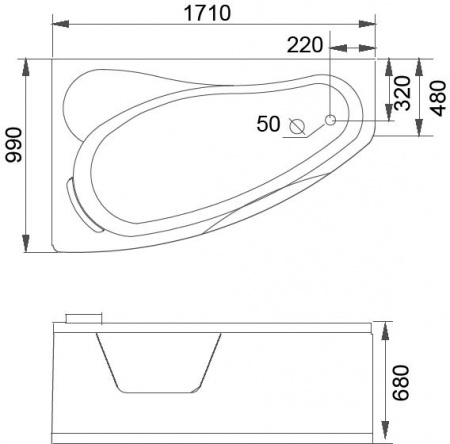 ��������� ����� Gemy G9046 II B 170x100 L