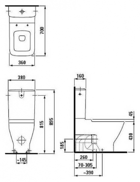 ����� ��� ������� Laufen Palace 8.2870.3.000.291.1