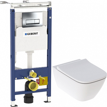 ��������  ������� ����������� ��� �������� Geberit Duofix ���������� 458.125.21.1 4 � 1 � ������� ����� + ������ ��������� Geberit Smyle Square