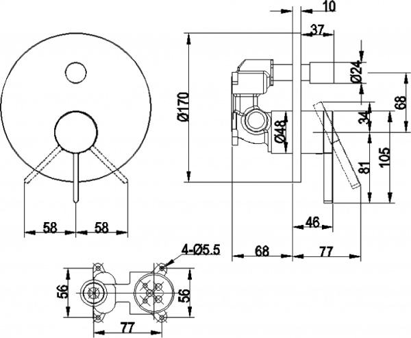 ��������� Villeroy & Boch Dawn TVS10635311061 ��� ����� � �����