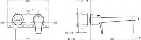 ��������� Jacob Delafon Avid E97358-CP � ���������� ������, ��� ��������
