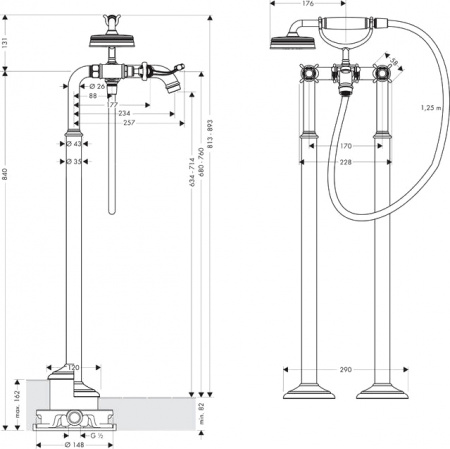 ��������� Axor Montreux 16547820 ���������, ����������� ������