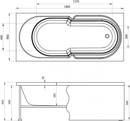��������� ����� Aquanet Tea New 244187 180x80 � ��������