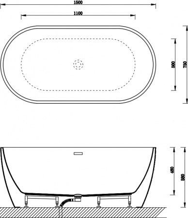 ��������� ����� Art&Max AM-518-1500-750 150x75