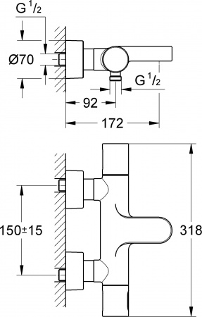 ��������� Grohe Grohtherm 3000 Cosmopolitan 34276000 ��� ����� � �����