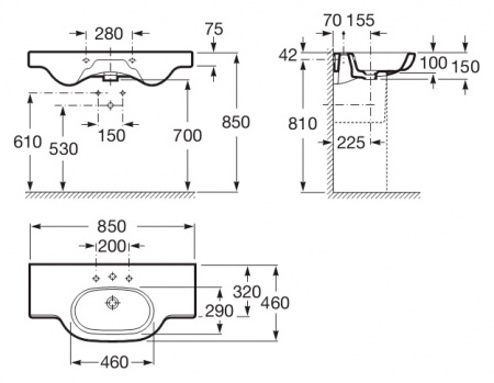 �������� Roca Meridian 32724D000 (85 ��)