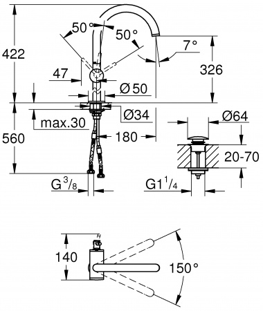 ��������� Grohe Atrio New 32647DC3 ��� ��������