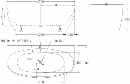 ��������� ����� BelBagno BB83-1700 170x80