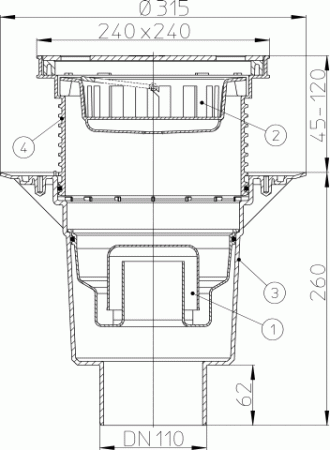 HL 616SW/5 ���� � ������������ �������� DN160