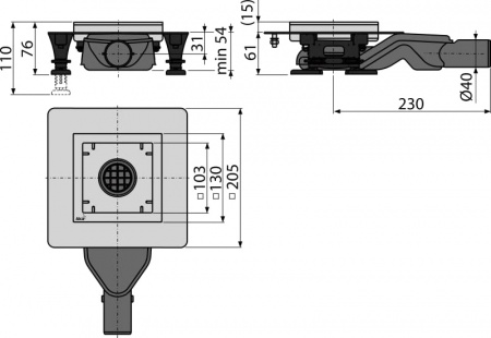 ������� ���� AlcaPlast APV APV110 ��� �������