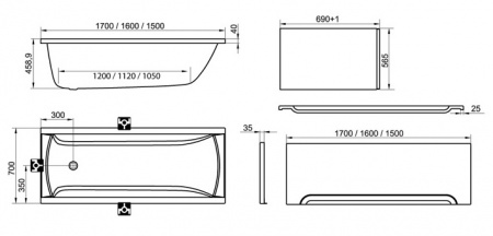 ��������� ����� Ravak Classic 160x70