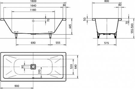 �������� ����� Kaldewei Avantgarde Conoduo 733