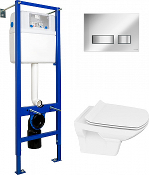 �������� ������ Cersanit Carina new clean on slim lift + ����������� Cersanit Link Pro � ������� ����� ���� ���������