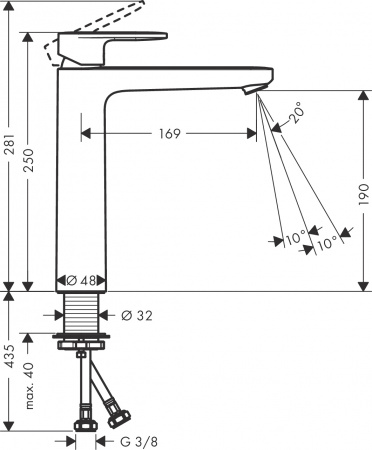 ��������� Hansgrohe Vernis Blend 71582000 ��� ��������, ����