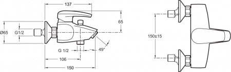 ��������� Jacob Delafon Tea E71600-CP ��� ����� � �����